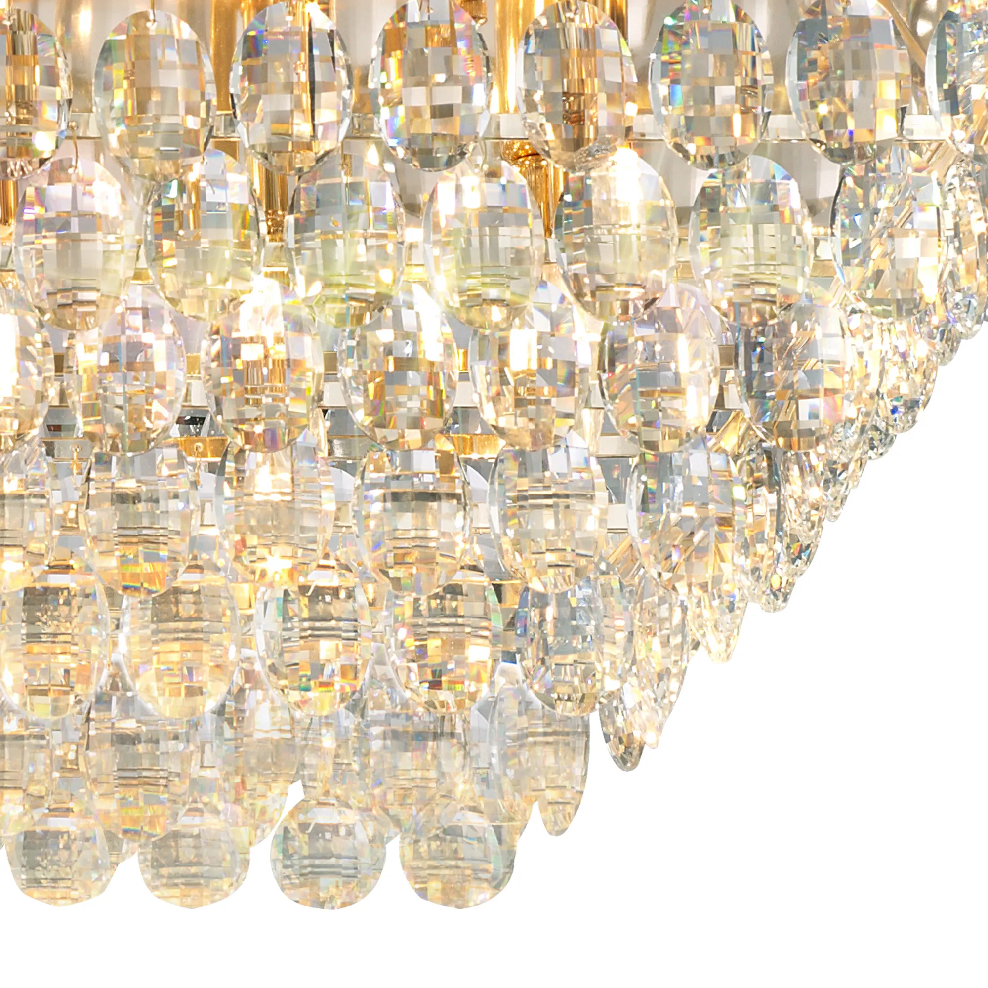 Coniston Linear Flush Ceiling 11 Light (21.8kg) French Gold IL32827  Diyas Coniston French Gold